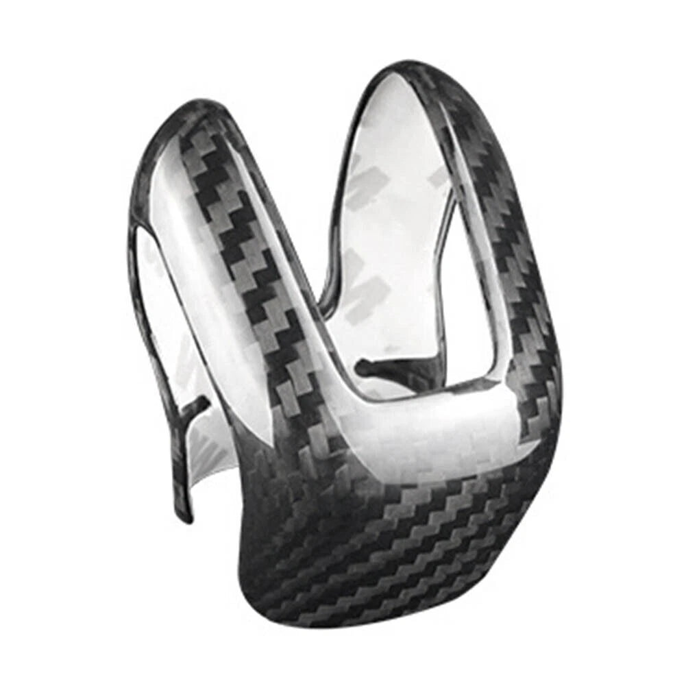 Gear Shift Knob Cover Trim For Volvo XC60 XC90 S60 S90 V60 V90 Carbon Fiber Blk