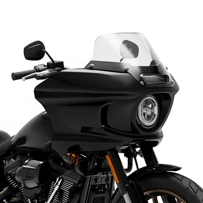 Black Headlight Fairing Windshield Bracket For Harley FXLRST LOW RIDER ST 22-25