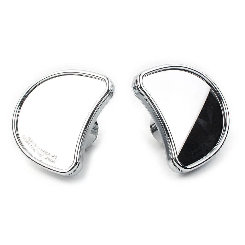 2x Motorcycle Wide Angle Fairing Mount Mirrors For Harley FLHT FLHX FLHTK 96-13