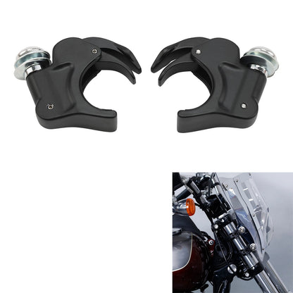 39mm Windshield Clamps Fit For Harley Sportster XL883 1200 883N Dyna Super Glide