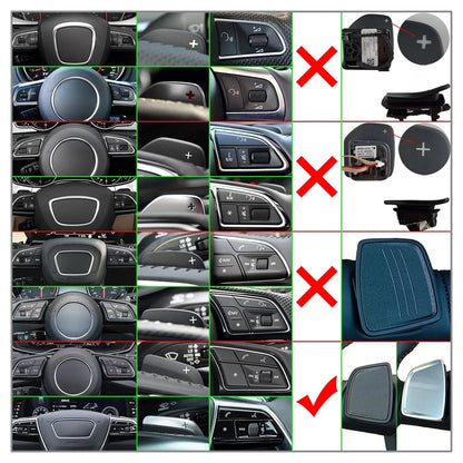 1 Pair ABS Steering Wheel Paddle Shifter Extension Fit Audi A3 A4 S4 A5 S5 A6 A7