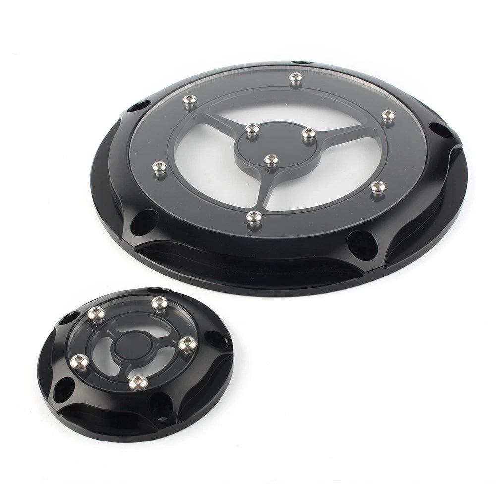 Black Derby Timing Timer Cover For Harley Road King Electra Glide Softail US