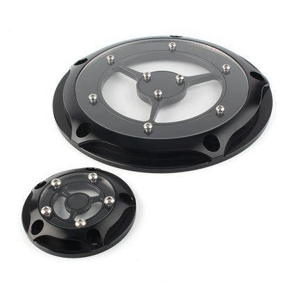 Black Derby Timing Timer Cover For Harley Road King Electra Glide Softail US