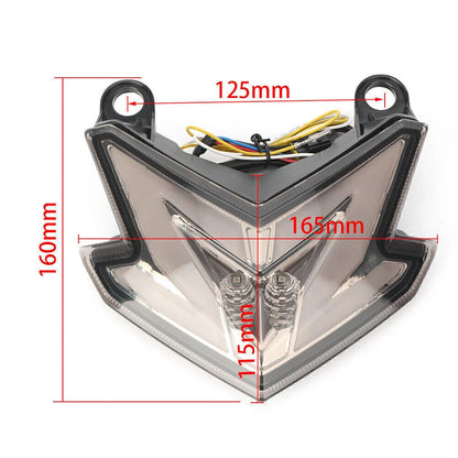LED Taillight Integrated Turn Signal For Kawasaki Ninja Z800 ZX6R 636 Z125 Smoke