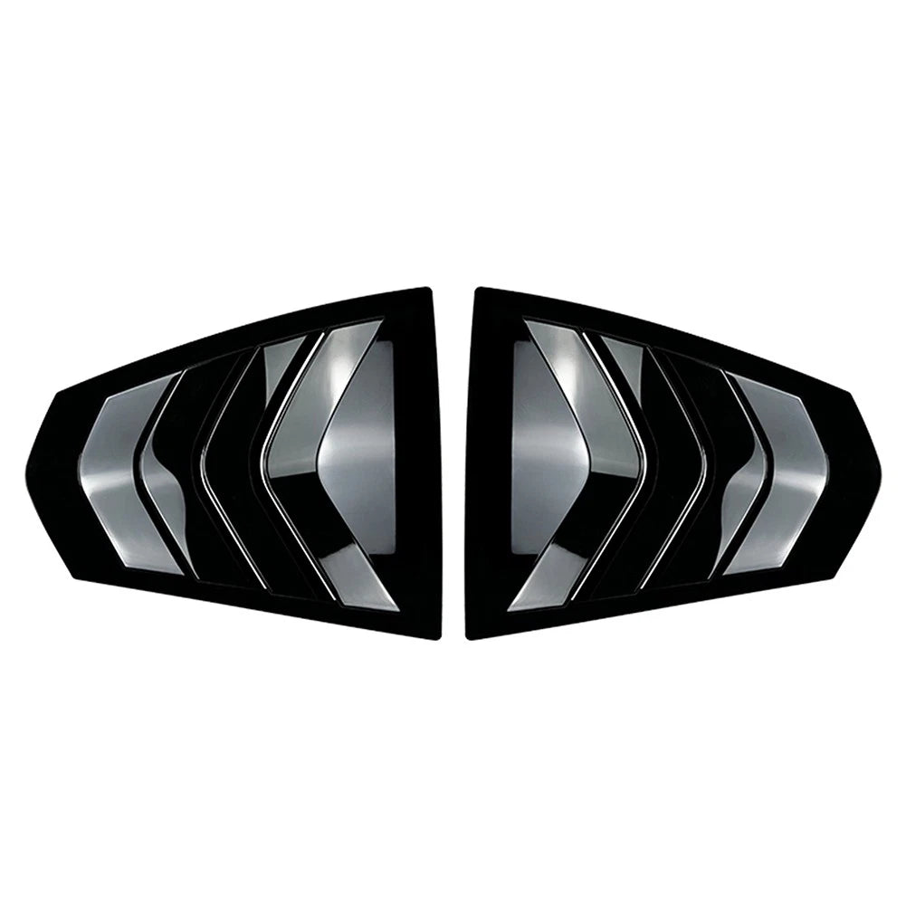 Glossy Black Rear Window Louver Shutter Cover Trim For BMW 3-Series G20 2019-23