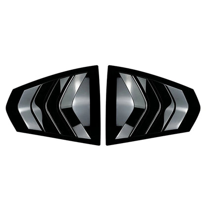 Glossy Black Rear Window Louver Shutter Cover Trim For BMW 3-Series G20 2019-23