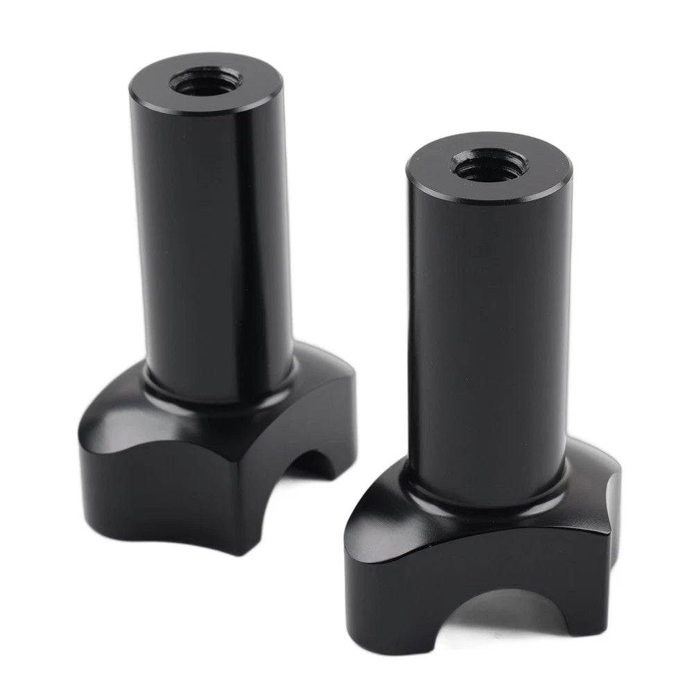3.5" Straight Handlebar Risers Black For Harley 1" Bar Dyna Sportster Softail