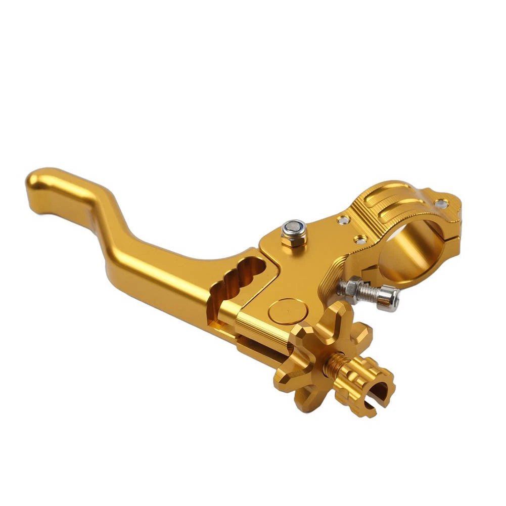 Stunt Clutch Lever Performance Cable Pull 7/8 1 Finger Universal Motorcycle Gold