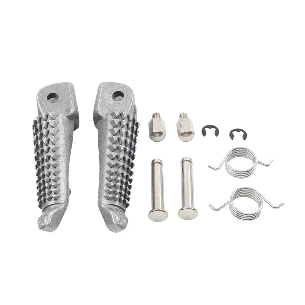 Front Driver Foot Pegs FootrestsPedals For Kawasaki Ninja 400 18-24 Z400 19-24