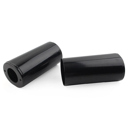 Pair 6.5" Fork Slider Covers Cowbell Black For Harley Touring FL 1984-2012 2013