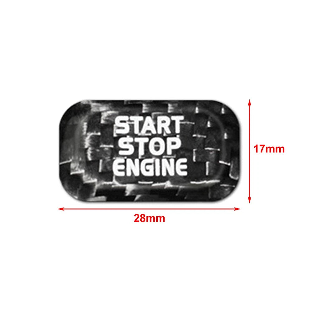 Carbon Engine Start Stop Button Sticker For Volvo V40 V60 S60L S60 XC60 S80L Red