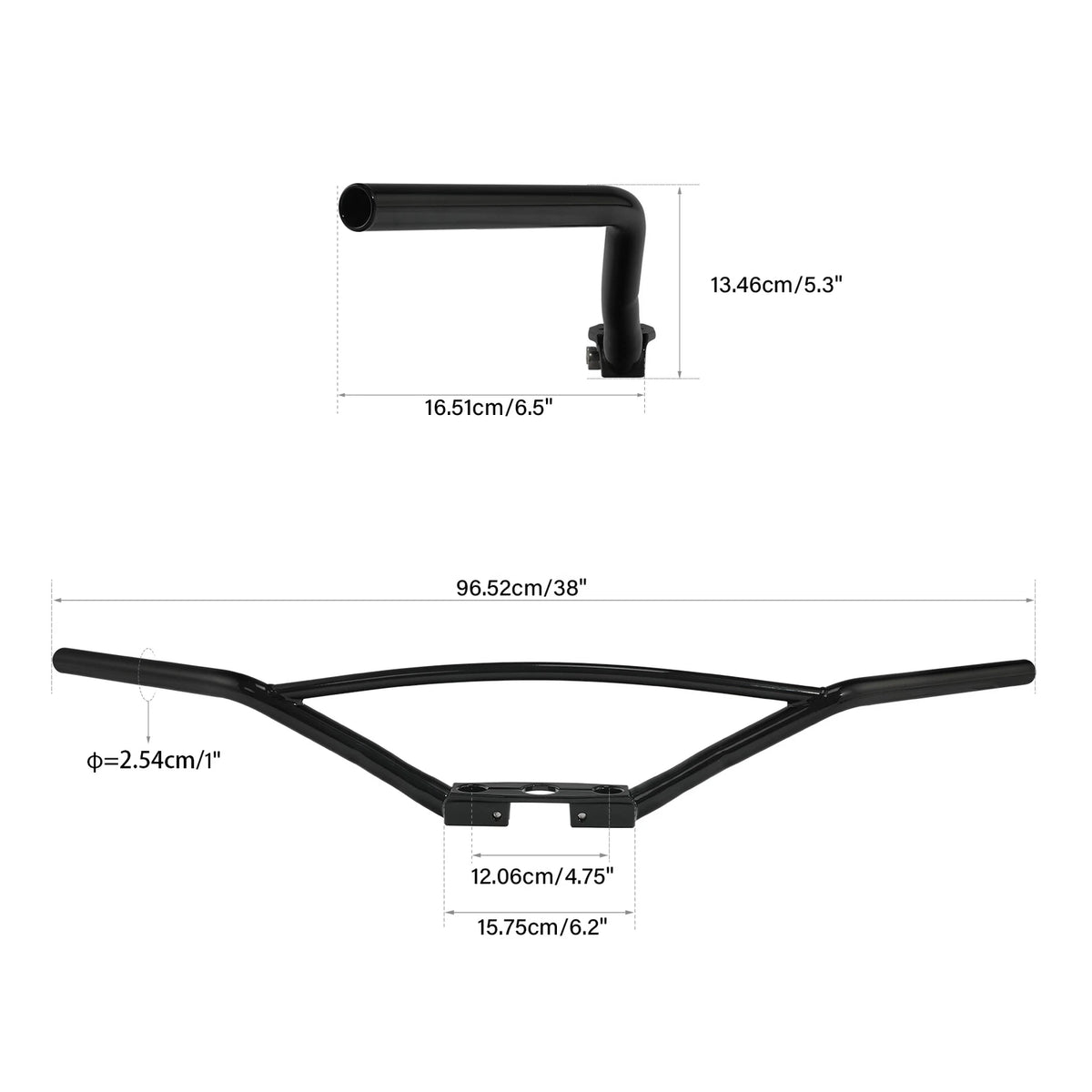 Gloss Black Speedster Handlebar Fit For Harley Davidson UL 1938-1945 G 1936-1958