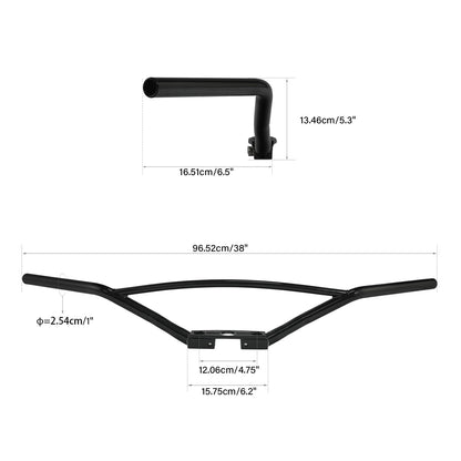 Gloss Black Speedster Handlebar Fit For Harley Davidson UL 1938-1945 G 1936-1958