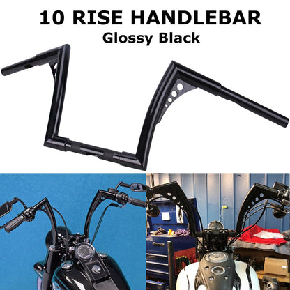 10" Rise 1 1/4" Handlebar Ape Hanger Bar For Harley Touring Softail Sportster XL