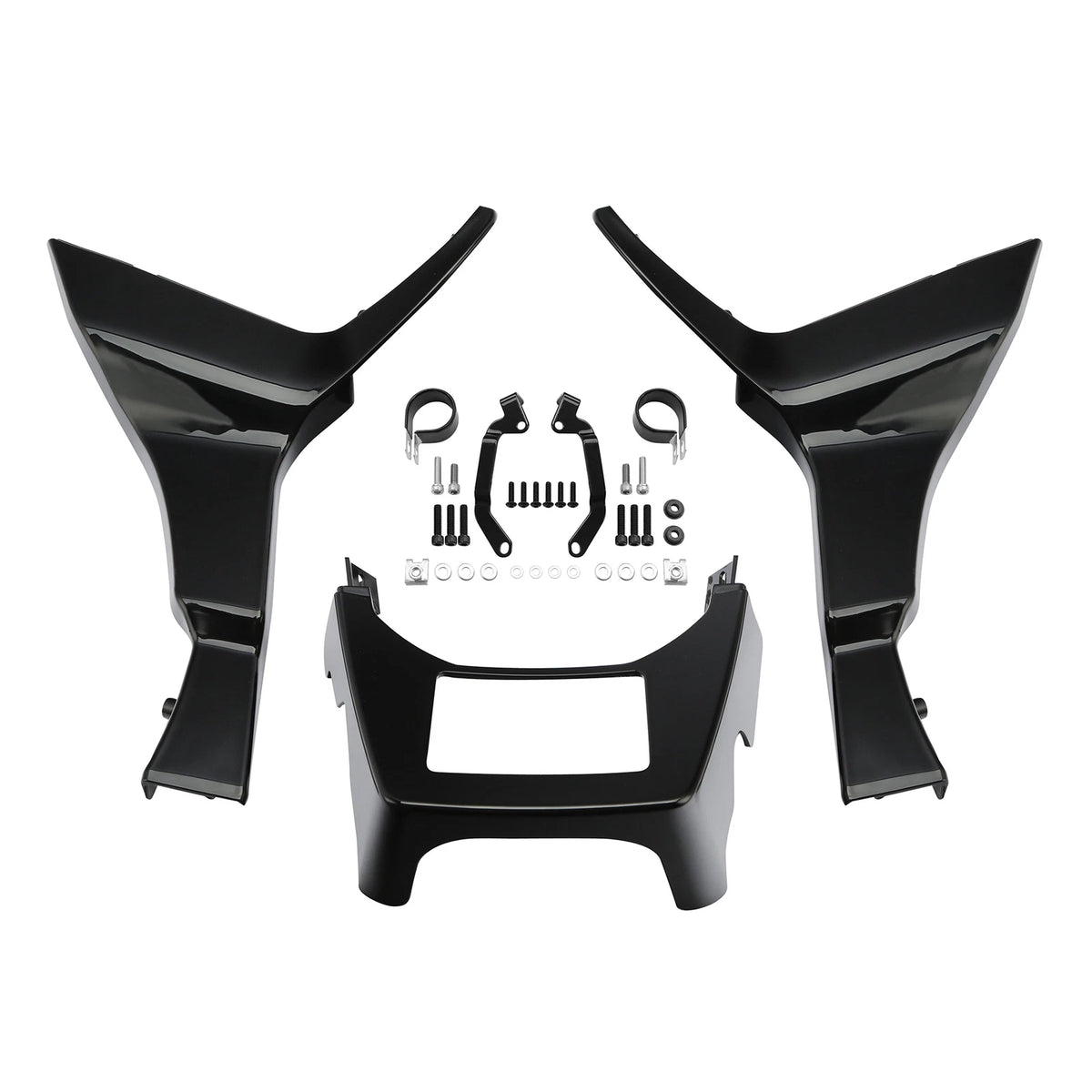 Vivid Black Fairing Spoilers Cover Fit For Harley Touring Road Glide FLTRX 17-Up
