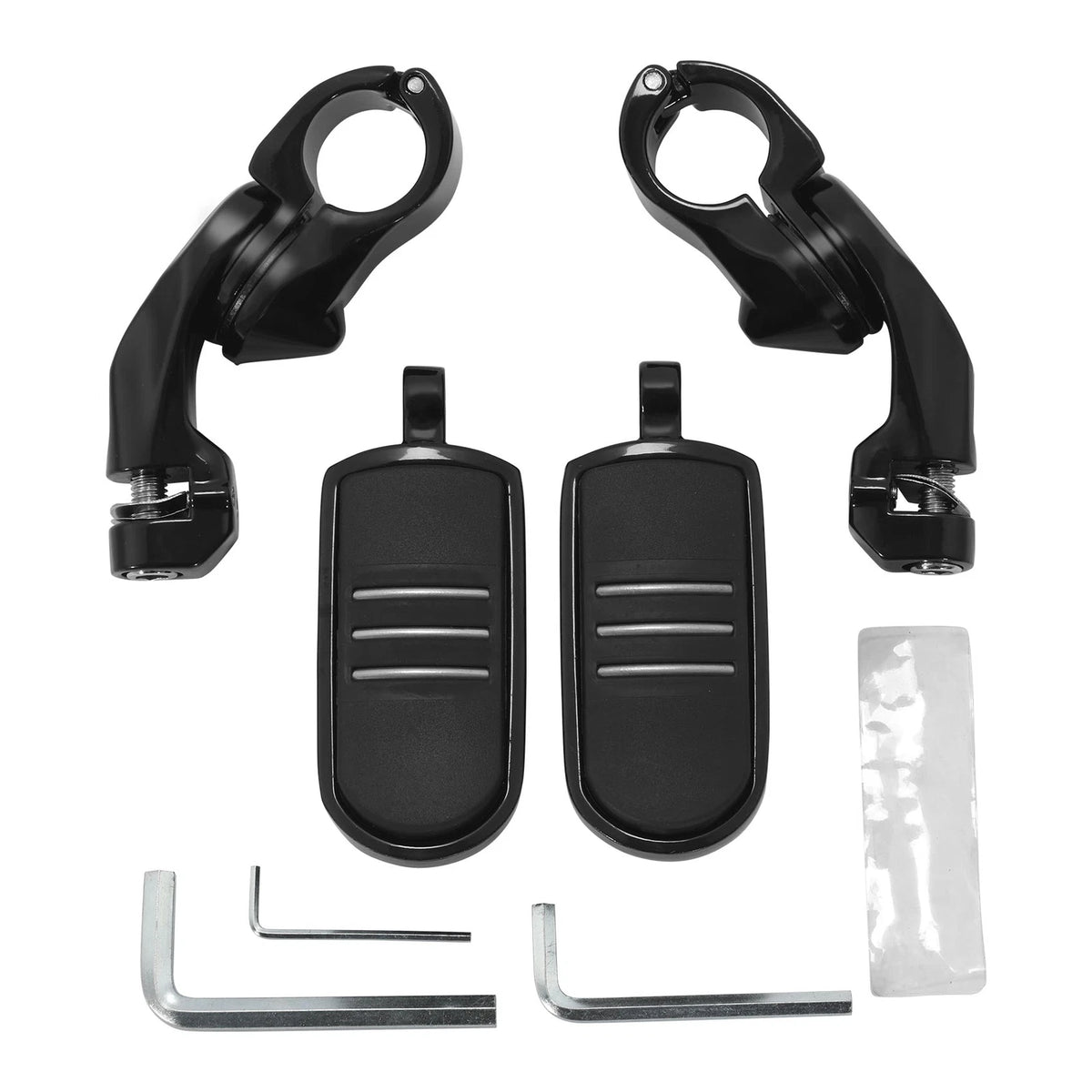 Black Highway Engine Guard Crash Bar FootPegs Fit For Harley Street Glide 09-25