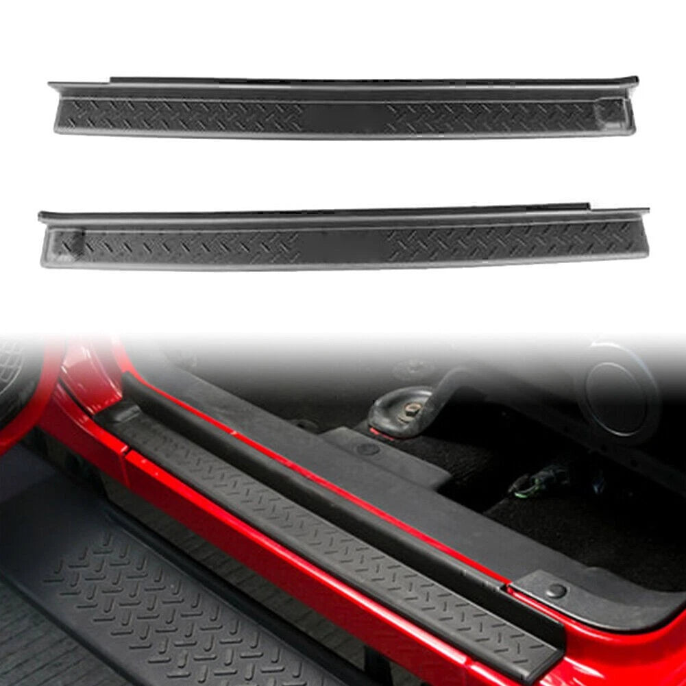 2-Door Car Cover Step Front Door Sill Entry Guard Kit For Jeep Wrangler JK 07-17