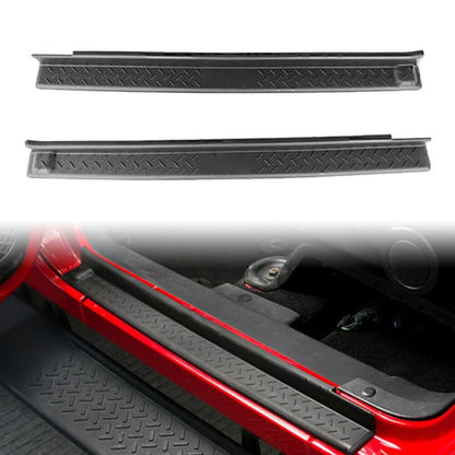 2-Door Car Cover Step Front Door Sill Entry Guard Kit For Jeep Wrangler JK 07-17