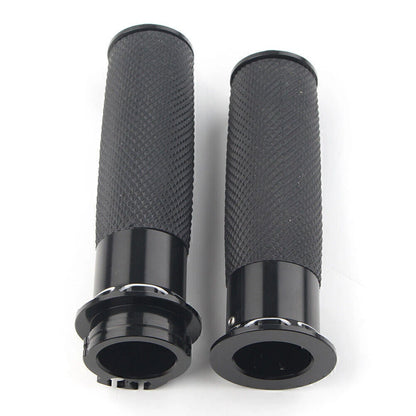 1" Handle Bar Hand Grips 25mm Black Fit Harley Touring Sportster XL883 XL1200