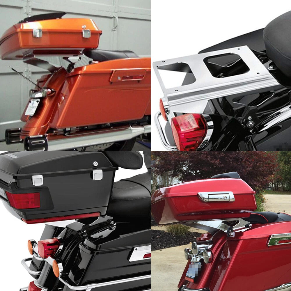 Detachable TwoUp Tour Pak Pack Mount Trunk Luggage Rack For Harley Touring 14~23