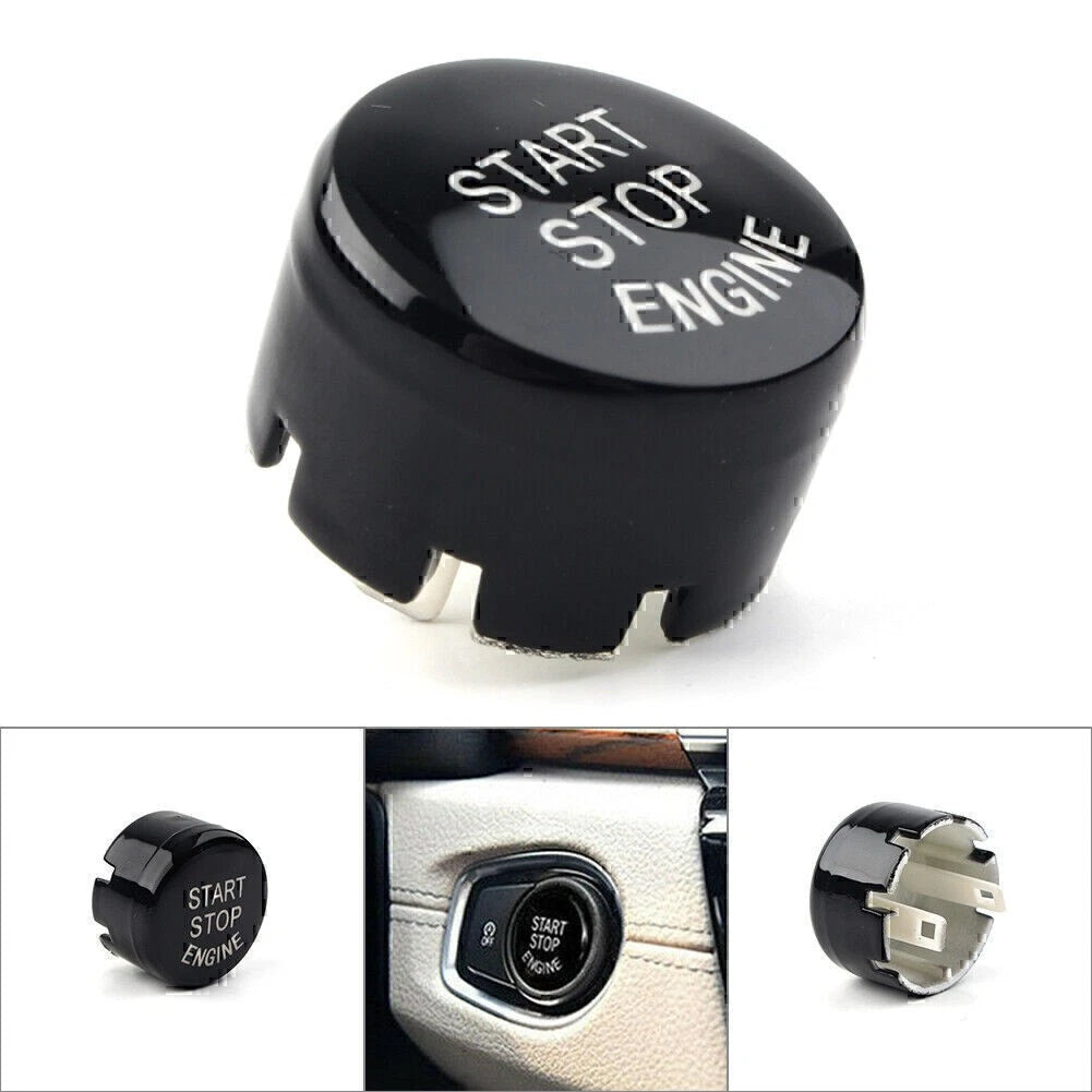 W/ Auto Start/Stop Engine Switch Button Center for All BMW F Classis CAR Black