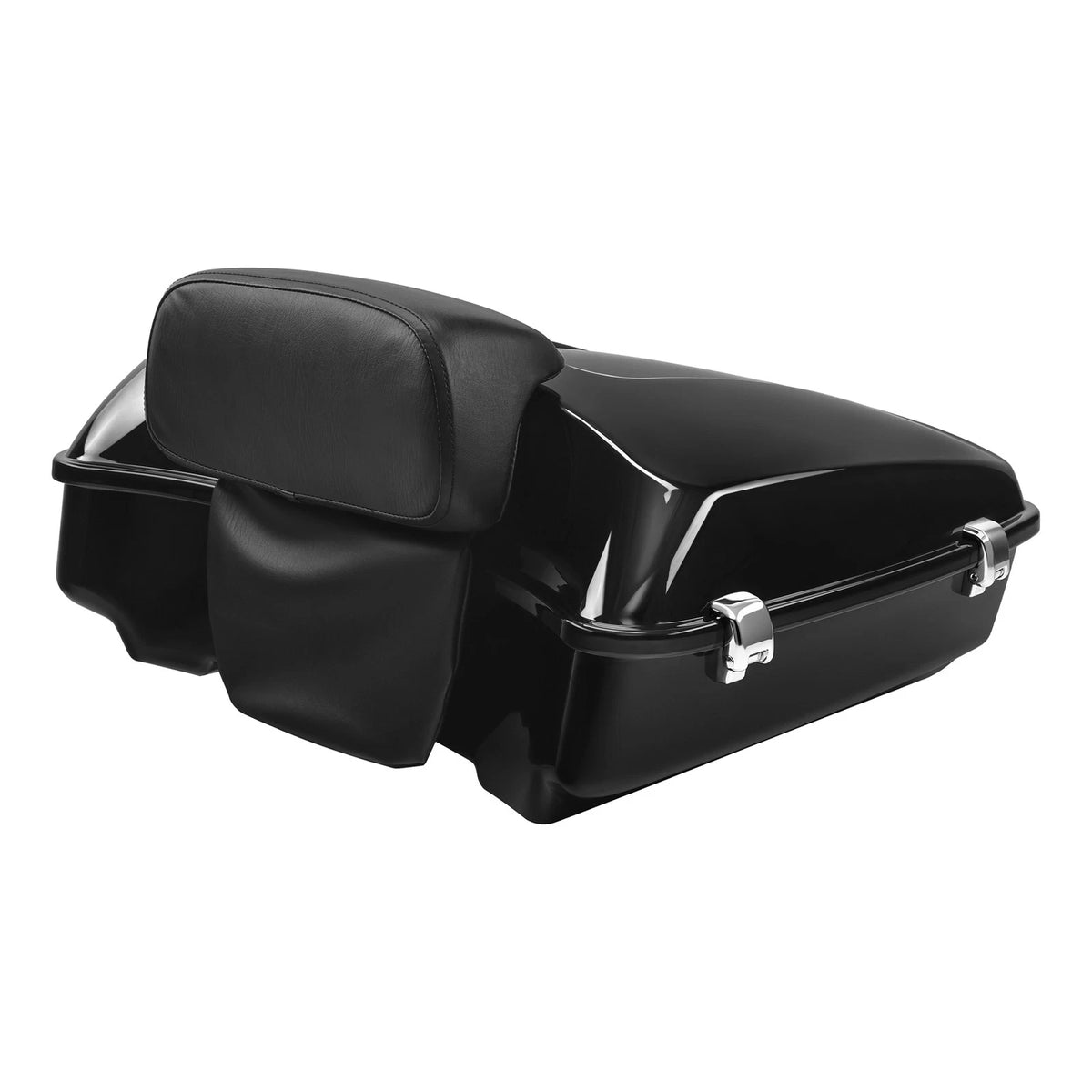 Painted Black Chopped Trunk Backrest Pad Fit For Harley Touring Models 2014-2026
