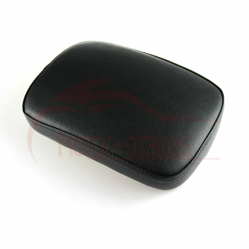 Leather Pillion Pad w/ 8 Suction Cup Rear Passenger Seat For Harley Custom Bikes