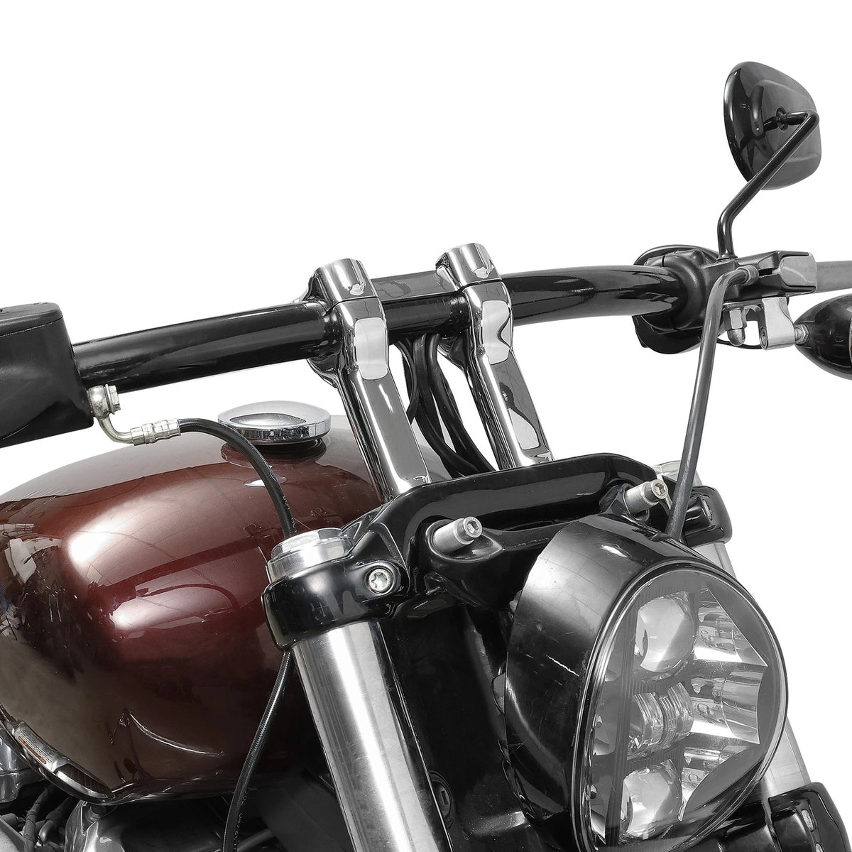 4" Handlebar 1.25" Bar Riser Fit For Harley Dyna Low Rider Super Glide Softail