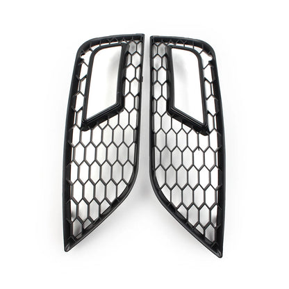 Front Fog Light Honeycomb Hex Mesh Grill Cover For Audi A4 B8.5 2013-2016 Black