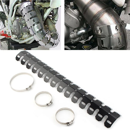 Motorcycle Exhaust Muffler Pipe Heat Shield Cover Heel Guard Fit Dirt Bike Black