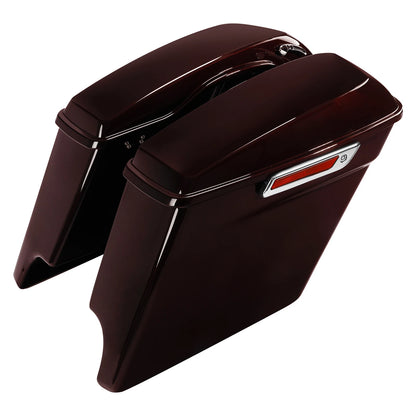 5" Stretched Saddlebags Fit For Harley Street Road Glide 14-23 Midnight Crimson