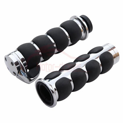 1" Motorcycle Handlebar Hand Grips w/ Throttle For Harley Honda Kawasaki Suzuki