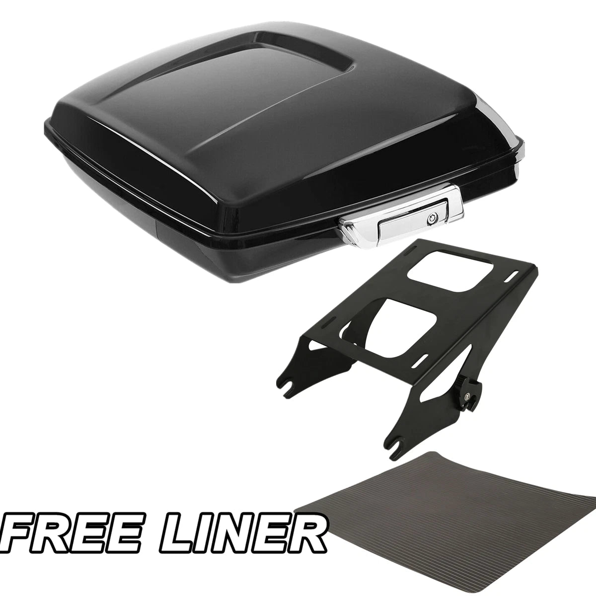 Razor Trunk & Black Mount Rack Luggage Fit Fit For Harley Touring Glide 2014-Up