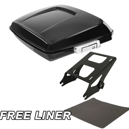 Razor Trunk & Black Mount Rack Luggage Fit Fit For Harley Touring Glide 2014-Up