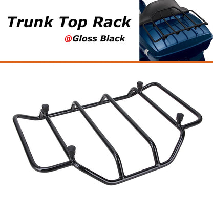 Black Tour Pack Pak Top Trunk Luggage Rack For Harley Touring Model 1988-2020 US