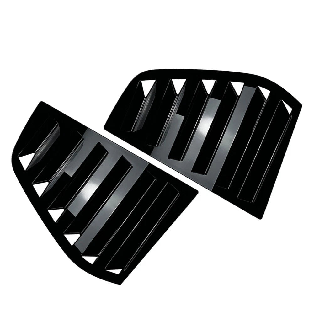 Rear Window Louver Shutter Cover Trim Glossy Black For VW Golf MK5 2004-2008