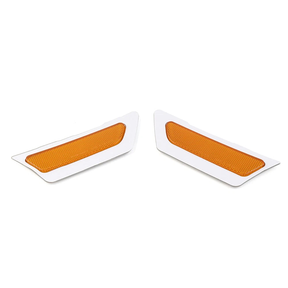 1 Pair Front Bumper Reflector Side Marker Light Yellow For Audi A4 B9 2017-2019