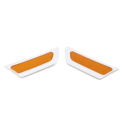 1 Pair Front Bumper Reflector Side Marker Light Yellow For Audi A4 B9 2017-2019