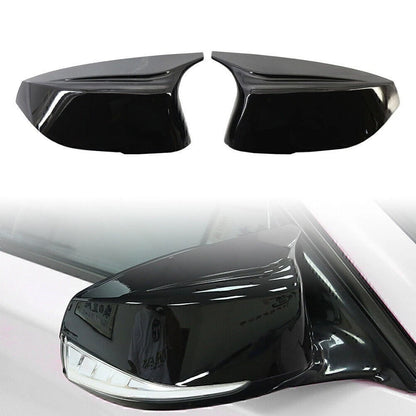 1 Pair Black Rear View Mirror Cover Trim For Infiniti Q50 Q60 QX30 Q70 2014+ 15