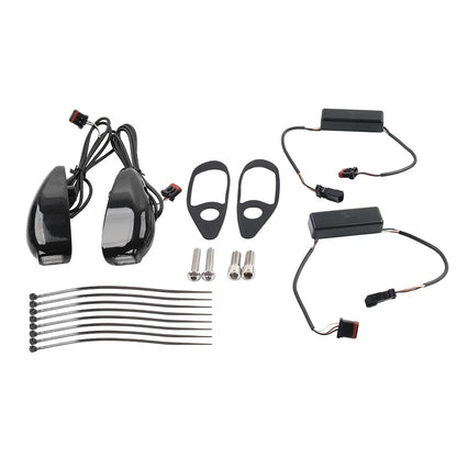Front Turn Signal Light Black For Harley Road Glide FLTRX FLTRU FLTRK 2015-2024