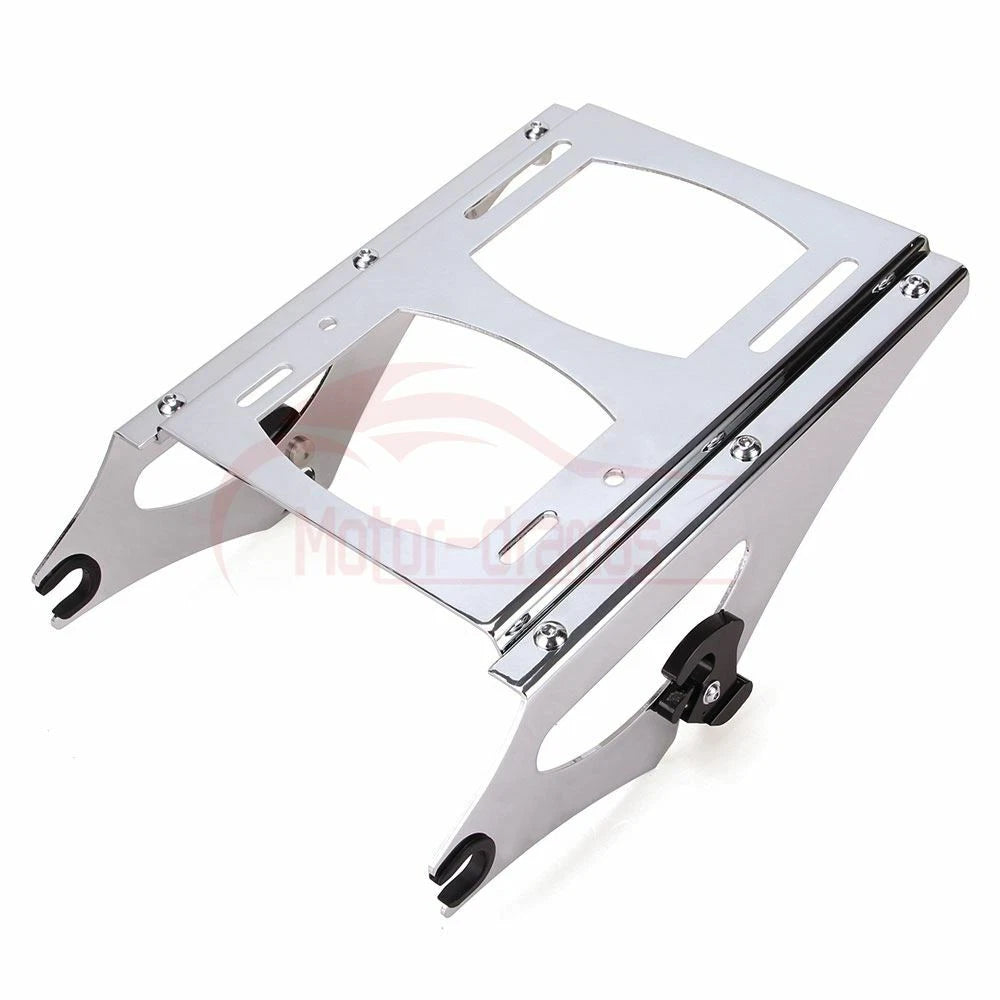 Chrome 2-Up Tour Pack Pak Mounting Bracket Rack for Harley 2009-13 Electra Glide
