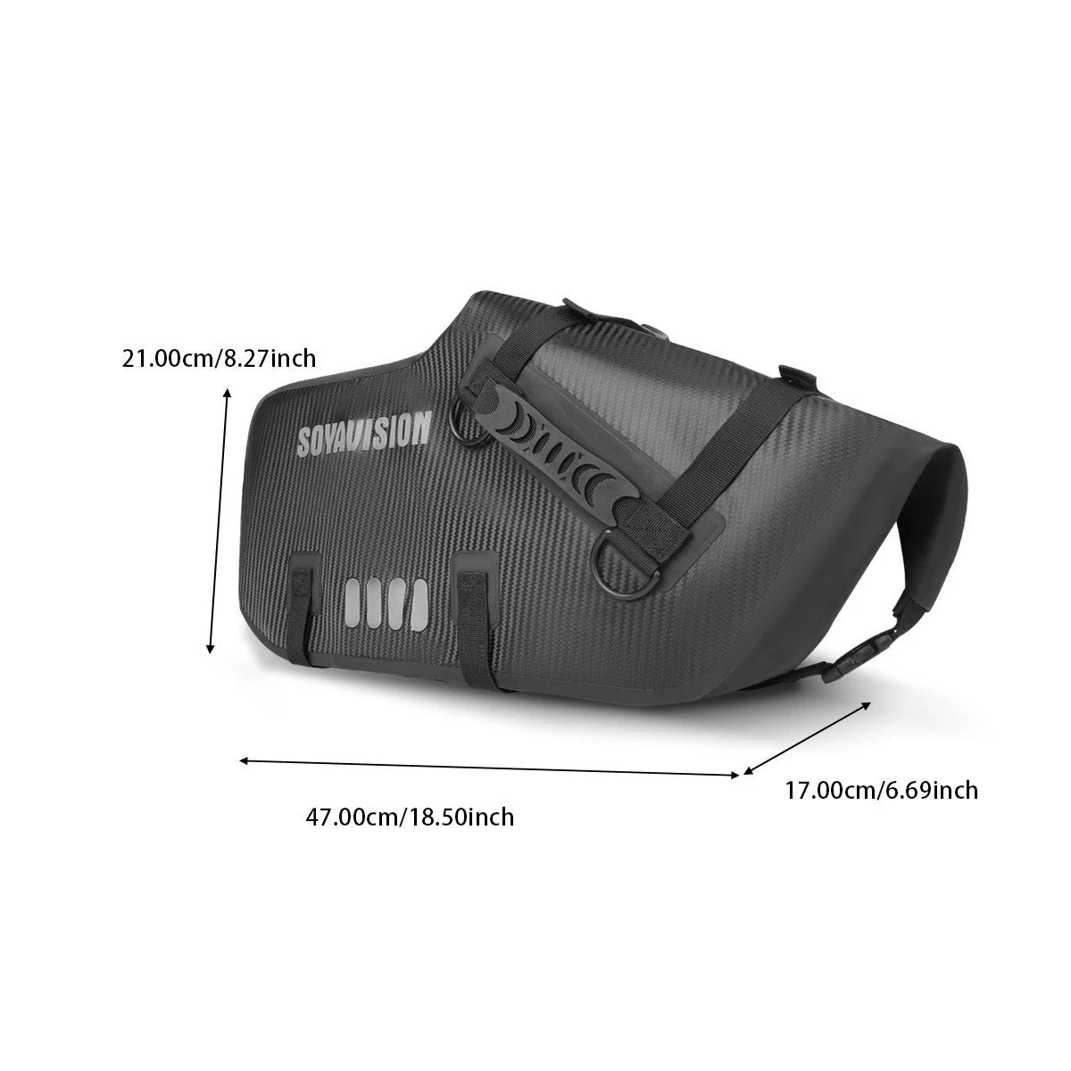 Universal Rear Motorcycle Saddlebags Saddle Storage Side Bags 28L For BMW Honda