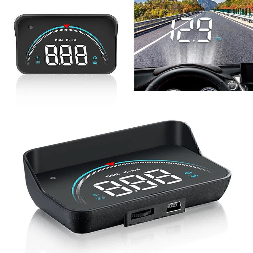 M8 Car HUD Head-up Display OBD2 II Overspeed Warning System Speed Voltage Alarm