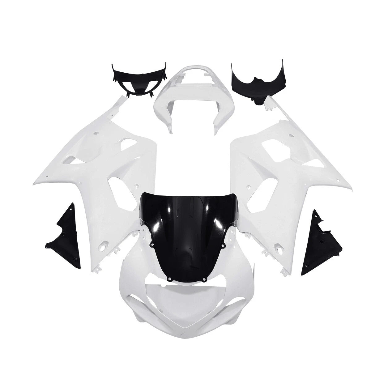 Unpainted Fairing Bodywork Kit & Stay Bracket Fit For GSXR600 GSXR750 2001-2003