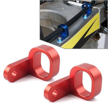 1 Pair Rear Brake Line Hose Clamp Aluminum For Suzuki DRZ400SM 2005-2022 Red