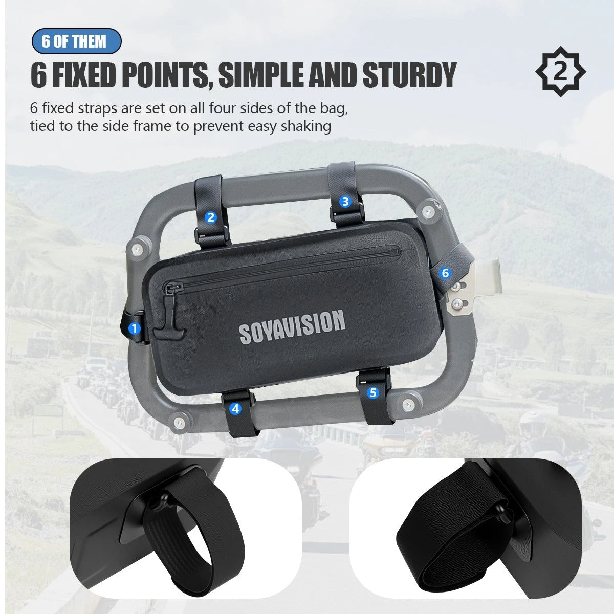 1PC Motorcycle Universal Side Tool Bag Frame Waterproof Bag for BMW Honda Yamaha