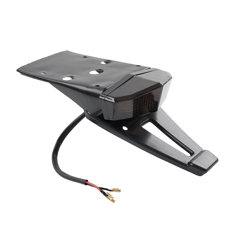 Motorcycle Rear Mudguard Brake Tail Light License Plate Lamp For Dirt Bike Smoke