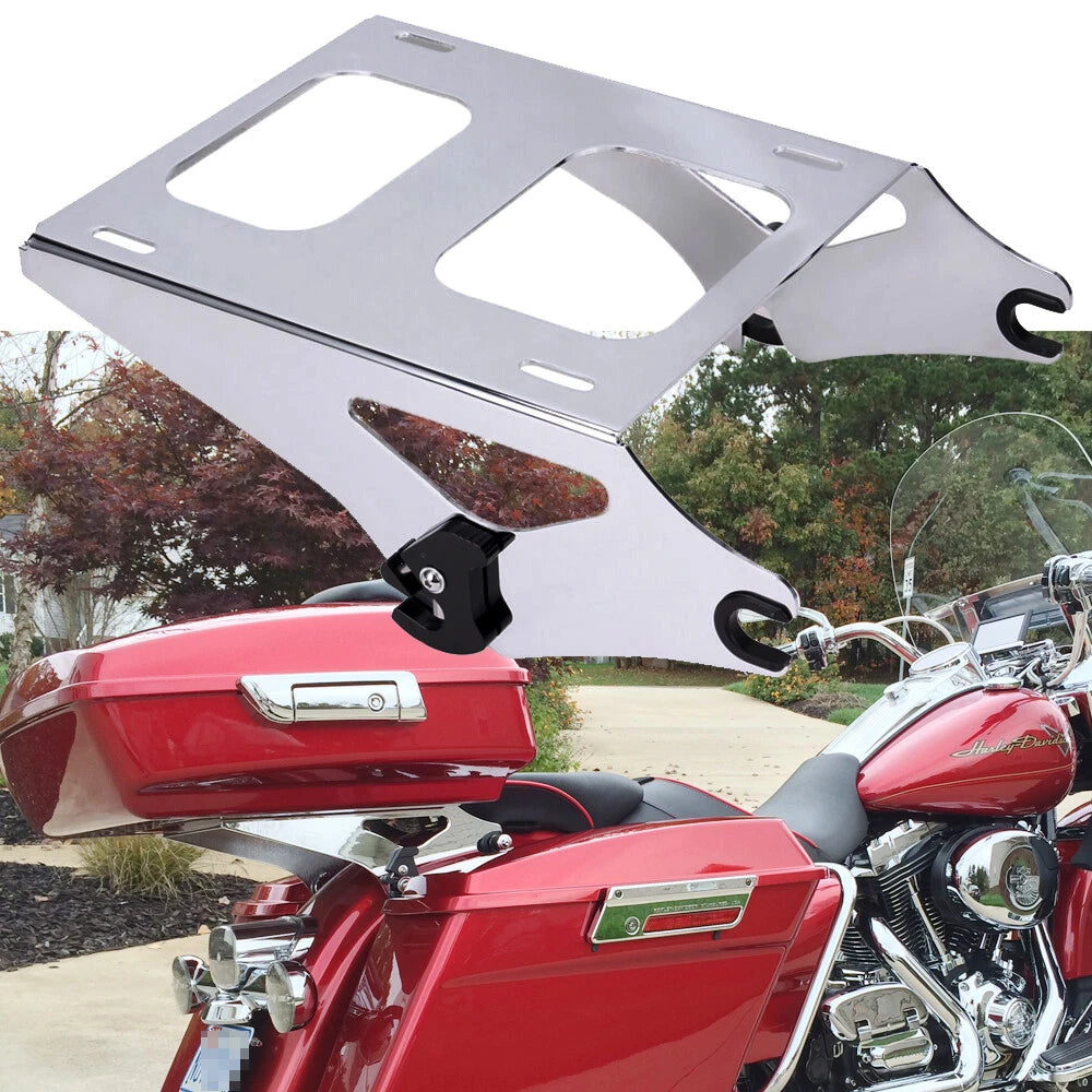 Detachable TwoUp Tour Pak Pack Mount Trunk Luggage Rack For Harley Touring 14~23