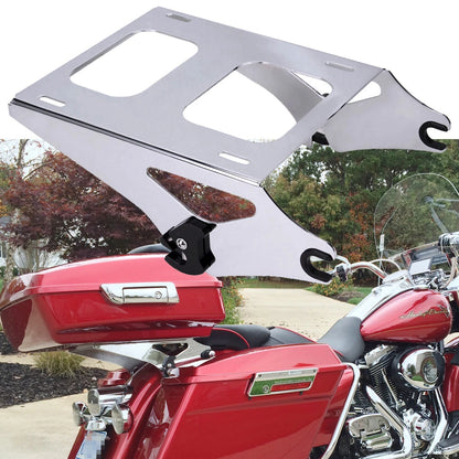 Detachable TwoUp Tour Pak Pack Mount Trunk Luggage Rack For Harley Touring 14~23