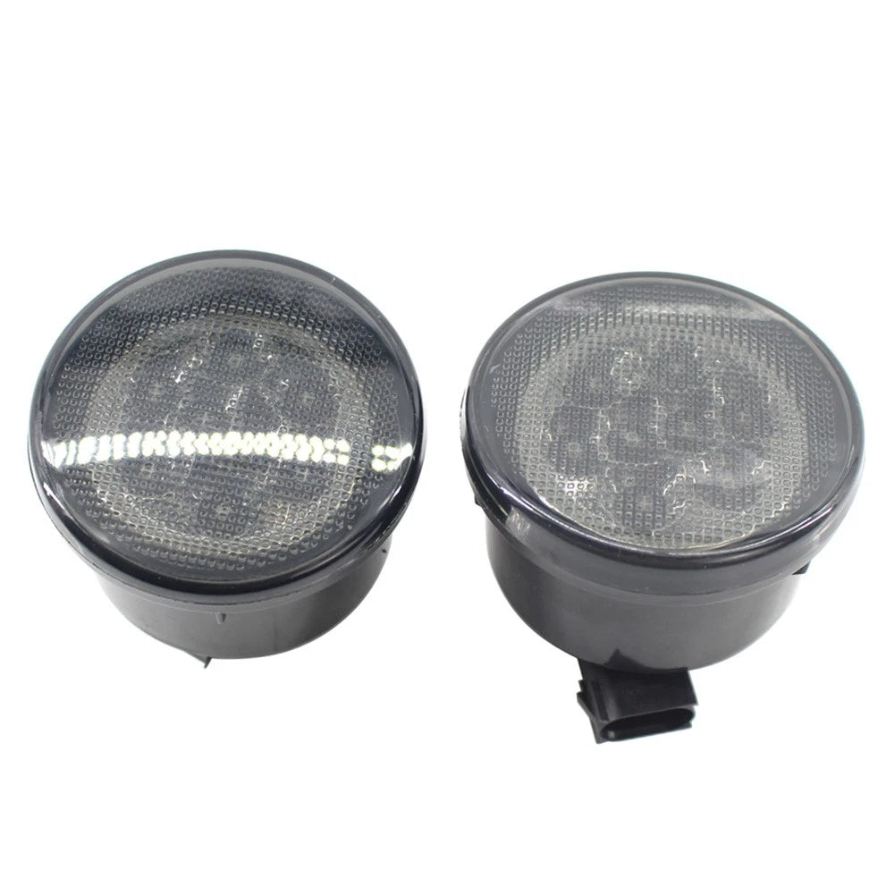 Front Grill Indicator Parking Lights Signal Lights For Jeep Wrangler JK 2007-17